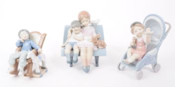 LLADRO - X3 CONTEMPORARY SPANISH PORCELAIN FIGURES