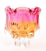 JOSEF HOSPODKA FOR CHRIBSKA - MID CENTURY CZECH STUDIO ART GLASS VASE