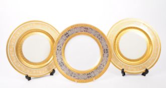 THREE 20TH CENTURY BAVARIAN GILT PLATES