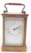 EARLY 20TH CENTURY BRASS CARRIAGE CLOCK