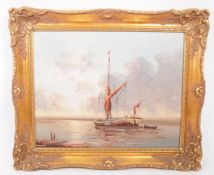 L.ALEXIS - VINTAGE 20TH CENTURY OIL ON CANVAS SHIP PAINTING