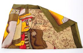 AFTER PICASSO - VINTAGE CUBIST SILK SCARF