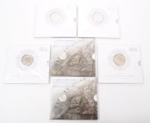 ROYAL MINT - SIX FINE SILVER COINS