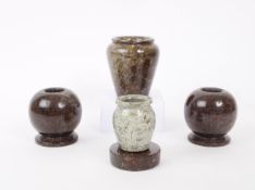 COLLECTION OF STONE VASES