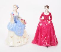 COALPORT - TWO LIMITED EDITION PORCELAIN LADY FIGURINES