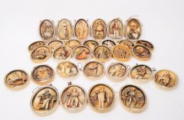 THIRTY 20TH CENTURY IVOREX WALL PLAQUES