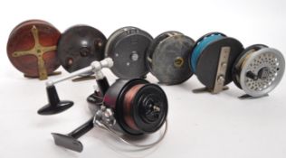 COLLECTION OF X7 ASSORTED FLY FISHING SPOOL REELS