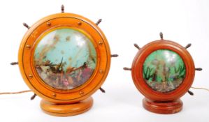 TWO LATE 20TH CENTURY MARINE LIGHT SCULPTURES