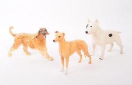 COLLECTION OF X3 VINTAGE CHINA PORCELAIN DOG FIGURES