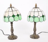 PAIR OF 20TH CENTURY TIFFANY STYLE TABLE LAMPS