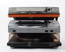 COLLECTION OF THREE VINTAGE 20TH CENTURY VINYL RECORD PLAYERS