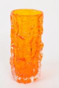 WHITEFRIARS - MID CENTURY RETRO STUDIO ART GLASS BARK VASE