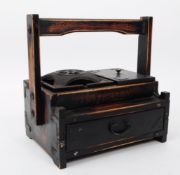 VINTAGE 20TH CENTURY CHINESE HARDWOOD SMOKING BOX / CENSER CABINET
