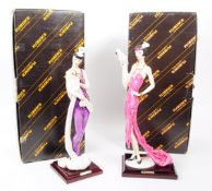 FLORENCE - TWO ART DECO PORCELAIN CHINA LADY FIGURINES