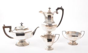 ART DECO EARLY 20TH CENTURY SILVER PLATE TEA SET