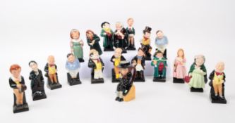 EIGHTEEN 20TH CENTURY ROYAL DOULTON CHARLES DICKENS CHINA FIGURINES