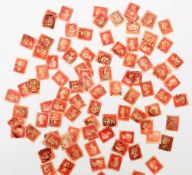 COLLECTION OF 97 PENNY RED KILOWARE STAMPS