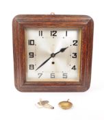 VINTAGE 20TH CENTURY CIRCA 1940S OAK WALL CLOCK
