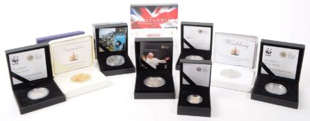 ROYAL MINT - COLLECTION OF SILVER PROOF COINS