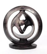 AFRICAN SOAPSTONE CARVING OF CIRCLE OF LOVE Circle of love / Trust