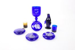 BRISTOL BLUE - COLLECTION OF MODERN BRISTOL BLUE GLASS