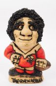 JOHN HUGHES GROGG CARICATURES FIGURE OF N. 1 RUGBY PLAYER
