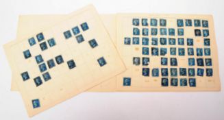 COLLECTION OF VICTORIAN TWO PENNY BLUE STAMPS