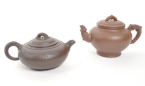 TWO 20TH CENTURY CHINESE CERAMIC TEAPOTS