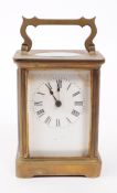 VINTAGE EARLY 20TH CENTURY FRENCH BRASS CARRIAGE CLOCK