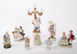 COLLECTION OF 20TH CENTURY GERMAN PORCELAIN FIGURINES