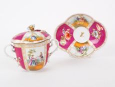 HELENA WOLFSOHN - LATE 19TH CENTURY PORCELAIN CHOCOLATE CUP