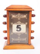 VINTAGE 20TH CENTURY WOODEN PERPECTUAL CALENDAR