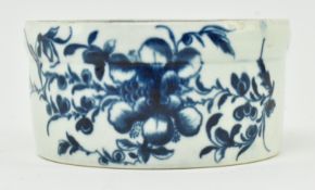 EARLY WORCESTER 18TH CENTURY ' MANSFIELD ' PORCELAIN CIRCULAR POT