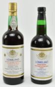 TWO MADEIRA PORTUGAL LOMELINO SWEET WINE BOTTLES