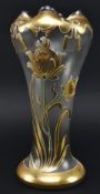 MANNER OF LEGRAS & CLIE ART NOUVEAU 19TH CENTURY GILT & ENAMEL VASE