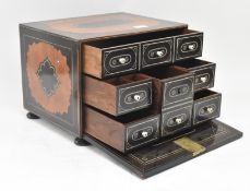 INDO-PORTUGUESE ROSEWOOD WALNUT EBONY & IVORY CABINET