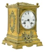 JAPY FRERES, PARIS - FRENCH 19TH CENTURY BRASS CASED MANTEL CLOCK