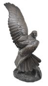 JEANNE RYNHART (IRISH, 1946) - BRONZED EAGLE SCULPTURE