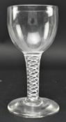 GEORGE II 1760 OPAQUE DOUBLE TWIST WINE GOBLET GLASS