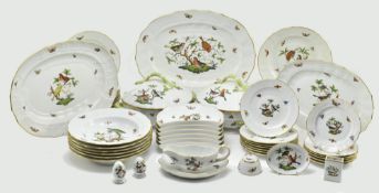 HEREND HUNGARY - ROTHSCHILD BIRD - FINE BONE CHINA PART DINNER SERVICE