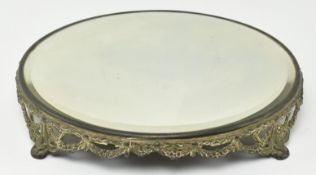 NEOCLASSICAL INSPIRED LATE 19TH CENTURY SILVER PLATED & MIRRORED PLATEAU