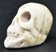 BELIEVED 18TH CENTURY STONE MEMENTO MORI MOURNING SKULL TRINKET