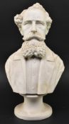 VICTORIAN LATE 19TH CENTURY PARIAN WARE BUST OF CHARLES DICKENS