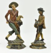 PAIR OF LATE 19TH/ EARLY 20TH CENTURY DUTCH HAND CARVED WOODEN FIGURINES