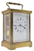 MATTHEW NORMAN - 20TH CENTURY BRASS CARRIAGE CLOCK