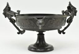 VICTORIAN GRAND TOUR LATE 19TH CENTURY BRONZE TAZZA URN