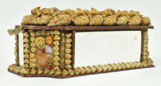 19TH CENTURY HIGH VICTORIAN SEASHELL COVERED WOODEN BOX