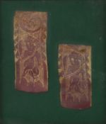 PAIR OF COPTIC 5TH CENTURY AD TAPESTRY FRAGMENTS