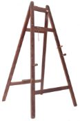 LARGE EARLY 20TH CENTURY OAK FOLDING ARTIST'S EASEL STAND