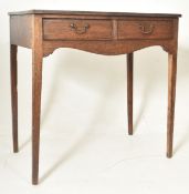 GEORGE III 19TH CENTURY OAK TWO DRAWER WRITING TABLE DESK
